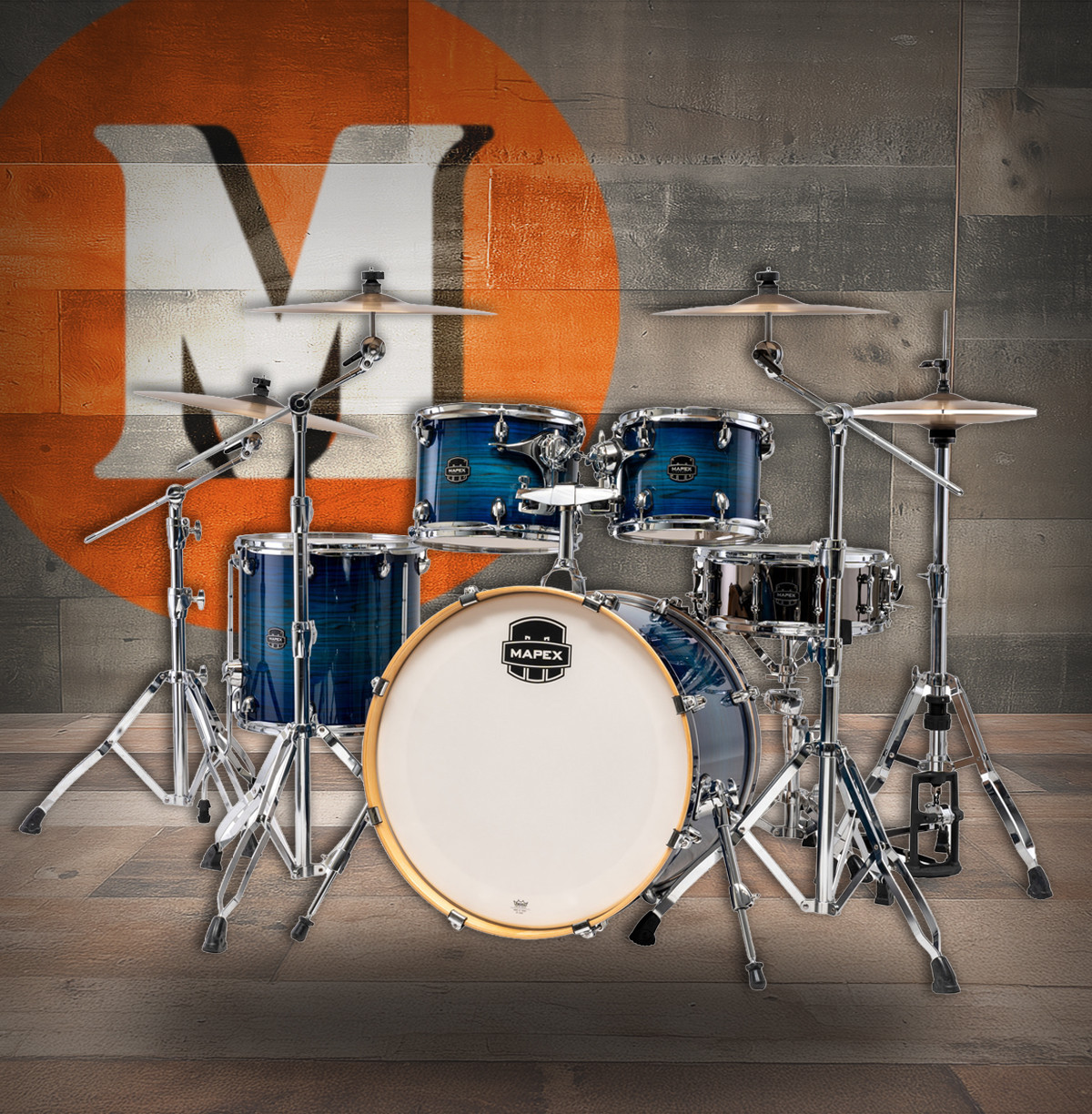 Mapex Armory Series Rock Shell Pack Blue - Wave Burst (AR529SVNJ)