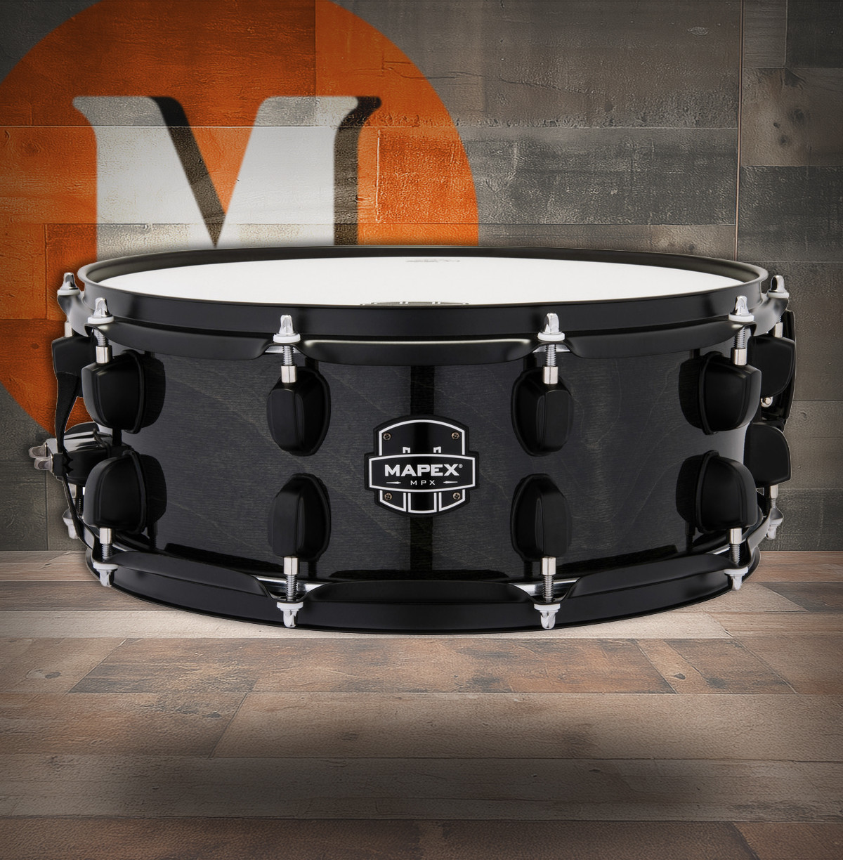 Mapex Mpx 14"X5.5" Maple Poplar Hybrid Shell Snare Drum - Trans Midnight Black (MPNMP4550BMB)