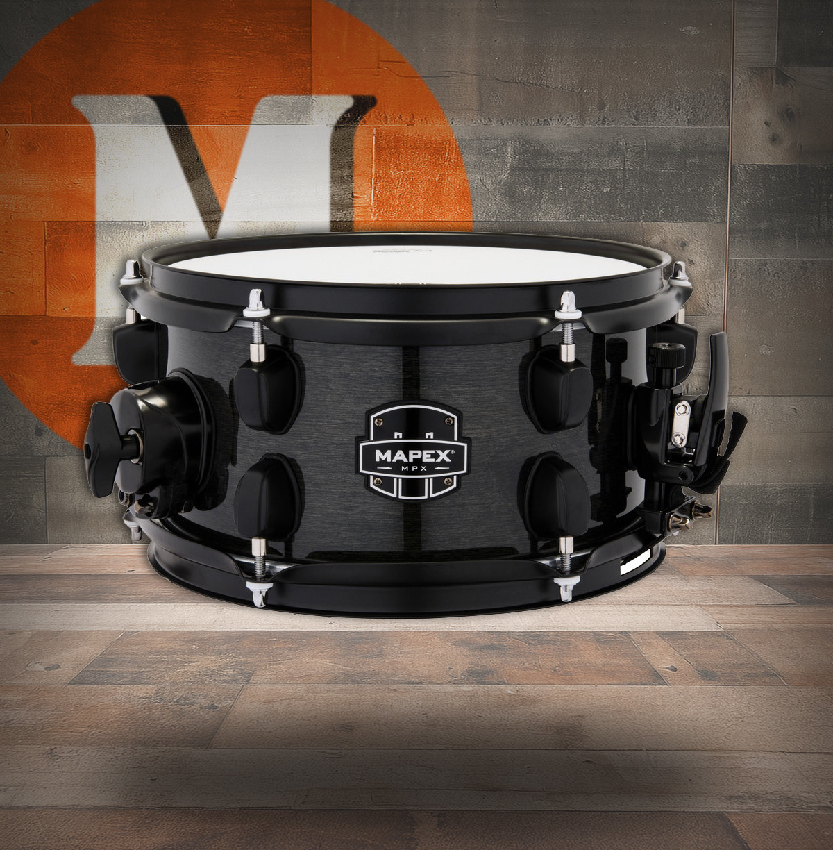 Mapex Mpx 10"X5.5" Maple/Poplar Hybrid Shell Side Snare Drum  Trans Midnight Black (MPNMP0550BMB)