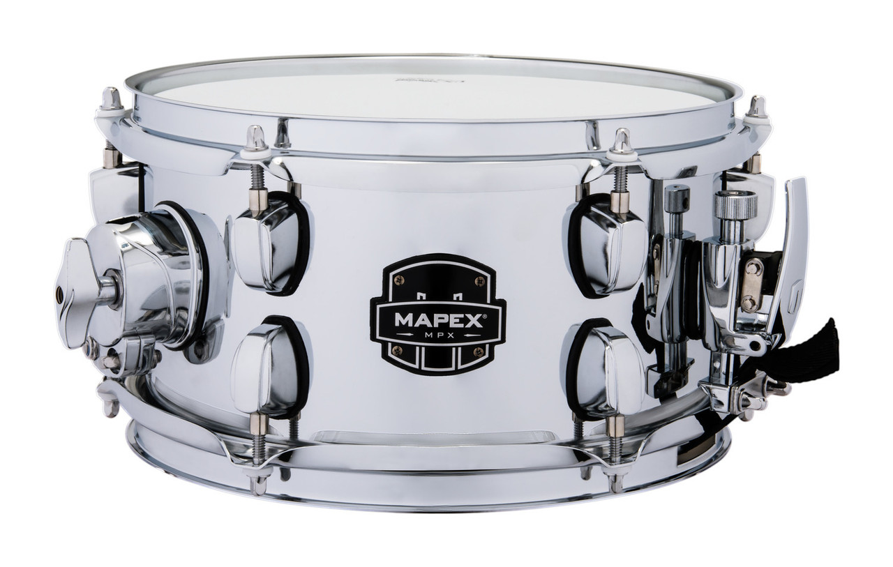 Mapex Mpx 10  In. x5.5 In. Steel Shell Side Snare Drum Steel (MPNST0551CN) | Musician Madness