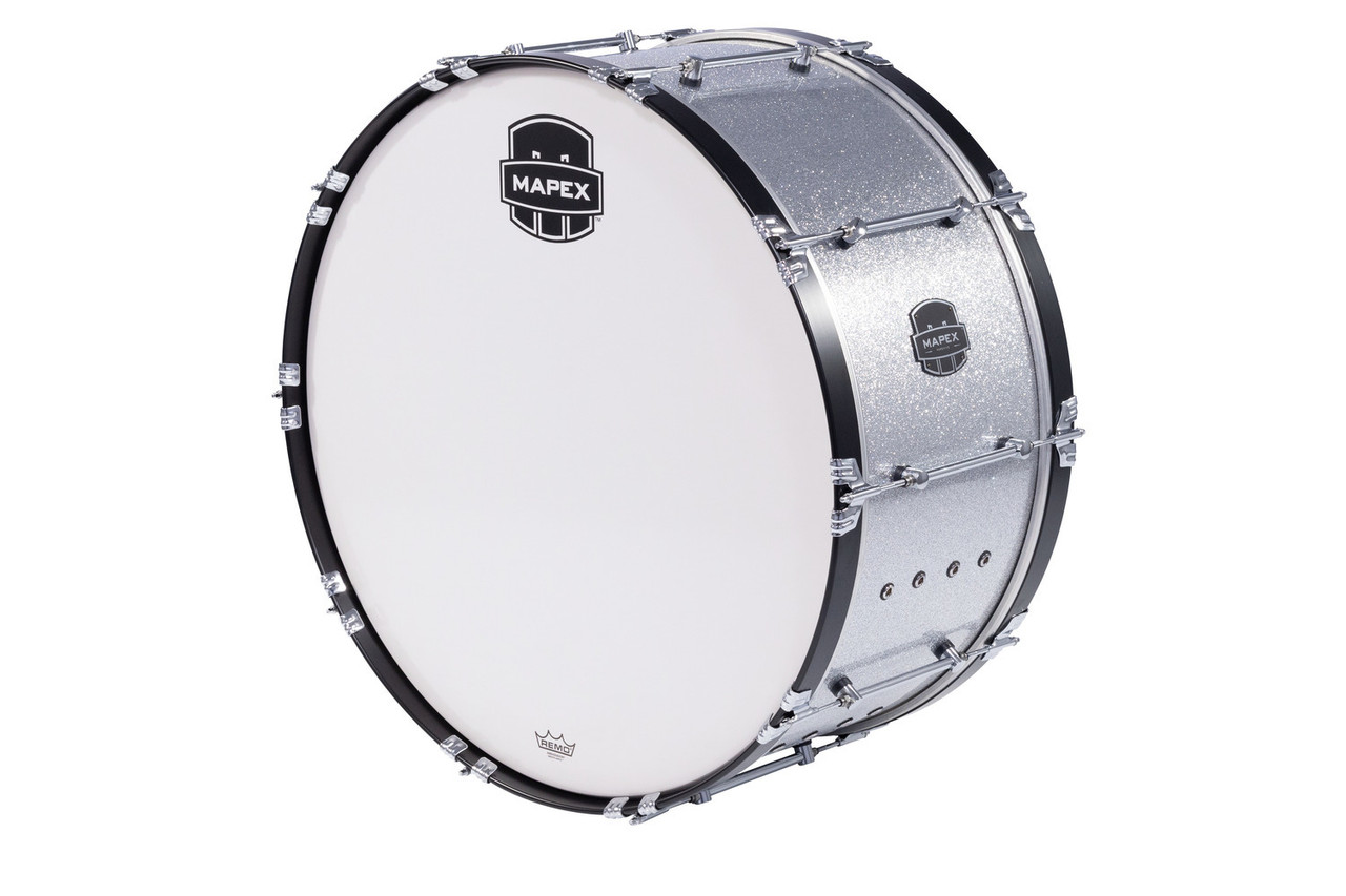 Mapex 32 Inch Quantum Mark II Bass Drum Silver Diamond Dazzle (QCMB3214-CK-CC)