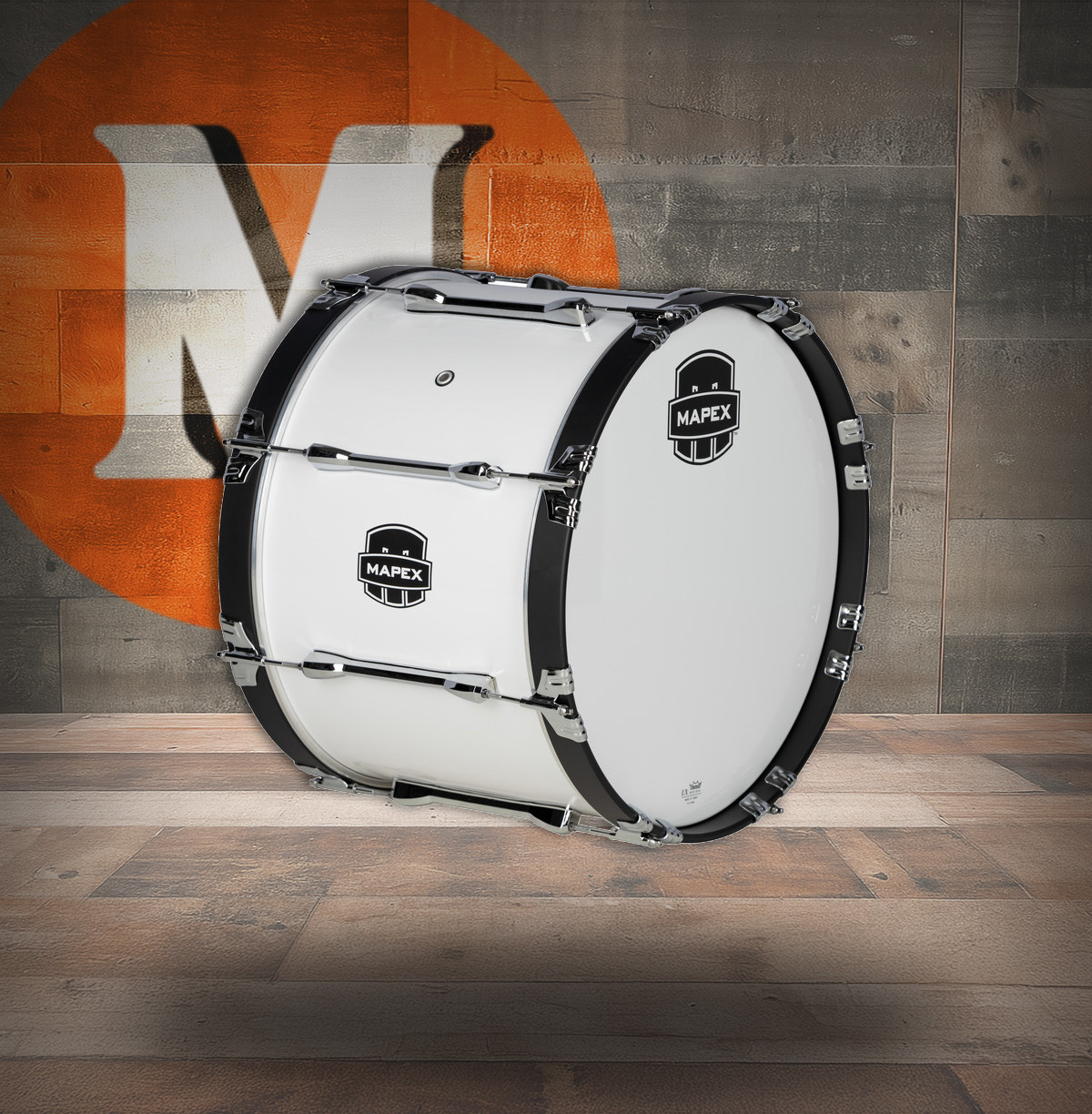 Mapex Qualifier 18"X14" Marching Bass Drum Gloss White (QLB1814CCSW)