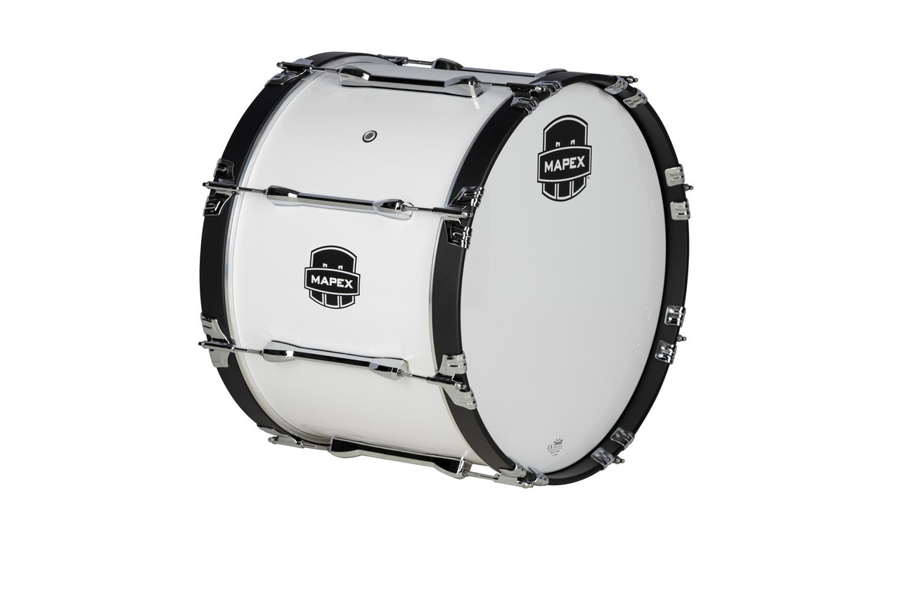 Mapex Qualifier 20  In. x14 In. Marching Bass Drum Gloss White (QLB2014CCSW) | Musician Madness