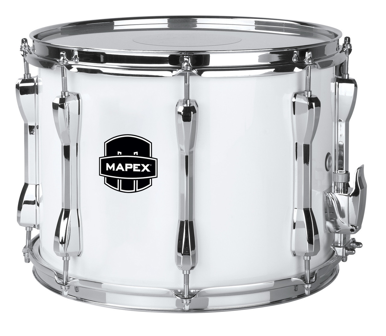 Mapex Qualifier 14  In. x10 In. Standard Marching Snare Drum Gloss White (QLS1410CCSW) | Musician Madness
