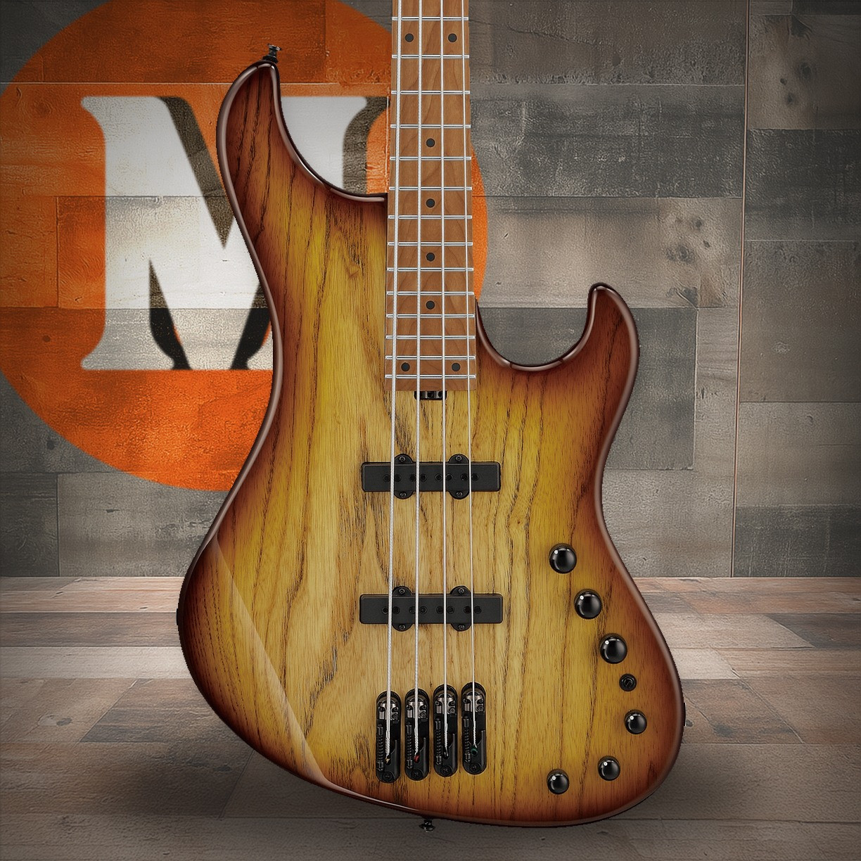 Ibanez MDM 4 String Electric Bass w/Bag - Natural Stained Amber Burst (MDM1300NAB)