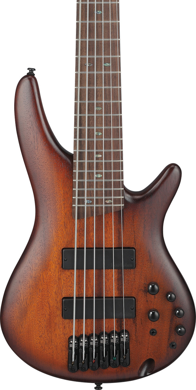 Ibanez SR Standard 6str Electric Bass - Mahogany Brown Burst Low Gloss (SR506AMHL)|Musician Madness