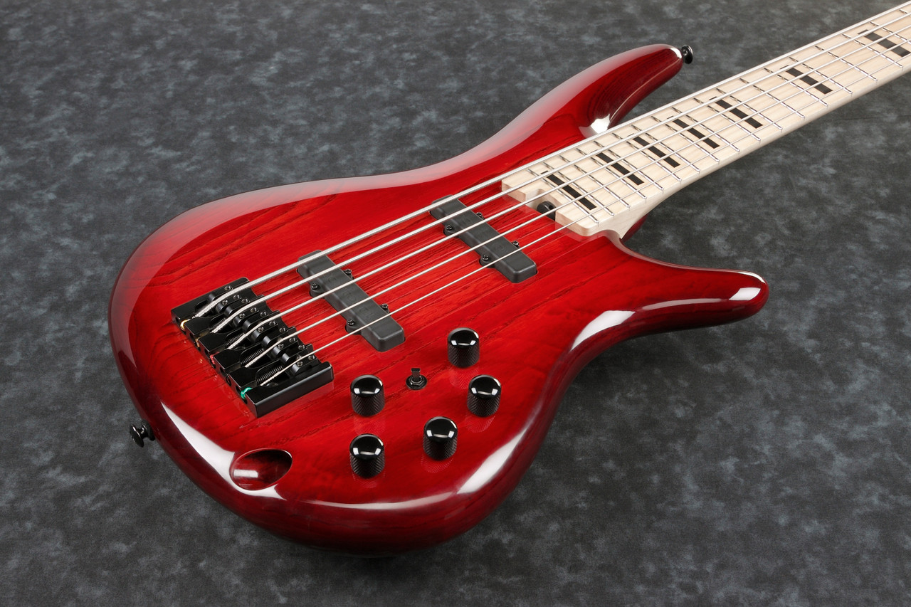Ibanez Adam Nitti Signature 5str Electric Bass w/Bag - Transparent Wine Red Burst (ANB205TWB)