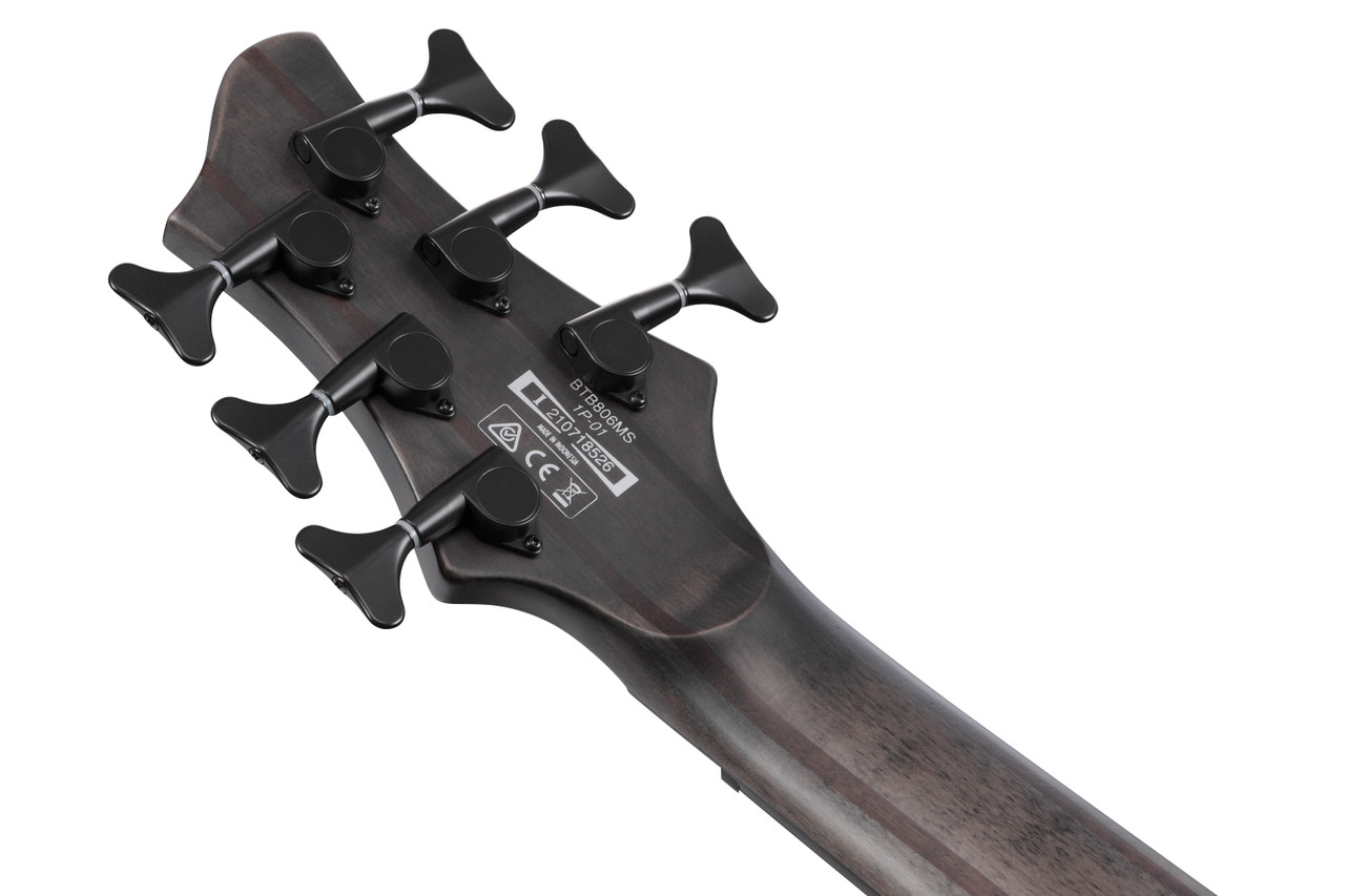 Ibanez BTB Bass Workshop 6 String Electric Bass w/Case Multi Scale - Transparent Gray Flat (BTB806MSTGF)