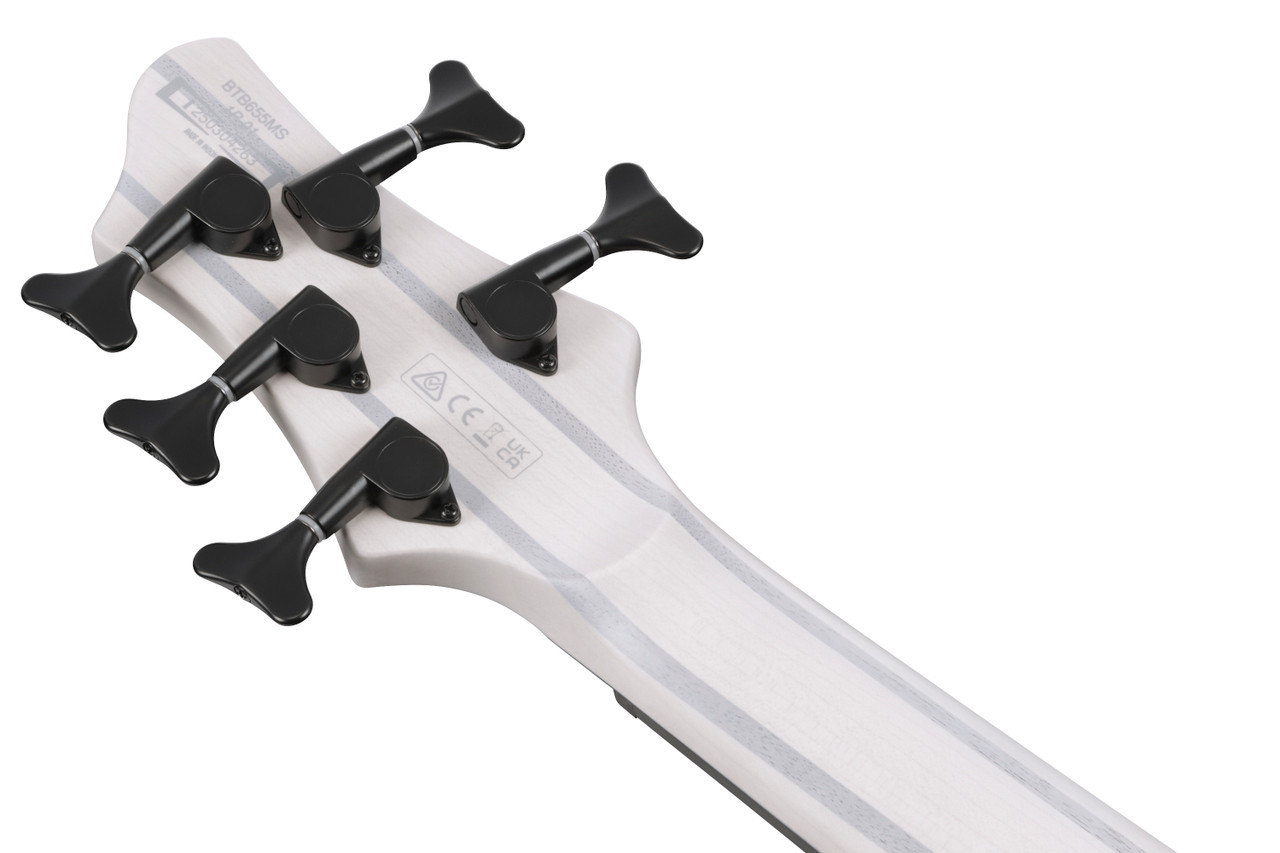 Ibanez BTB Bass Workshop 5 String Electric Bass w/Case Multi scale - Transparent White Flat (BTB865MSTWF)
