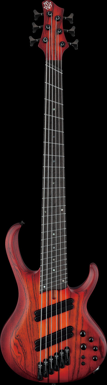 Ibanez BTB Bass Workshop 6 String Electric Bass w/Case Multi scale - Brown Topaz Burst Flat (BTB866MSBRF)