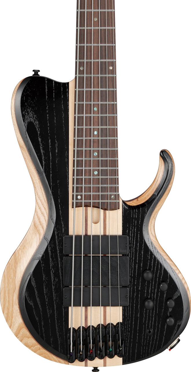 Ibanez BTB Bass Workshop 6 String Electric Bass  - Weathered Black Low Gloss (BTB866SCWKL)