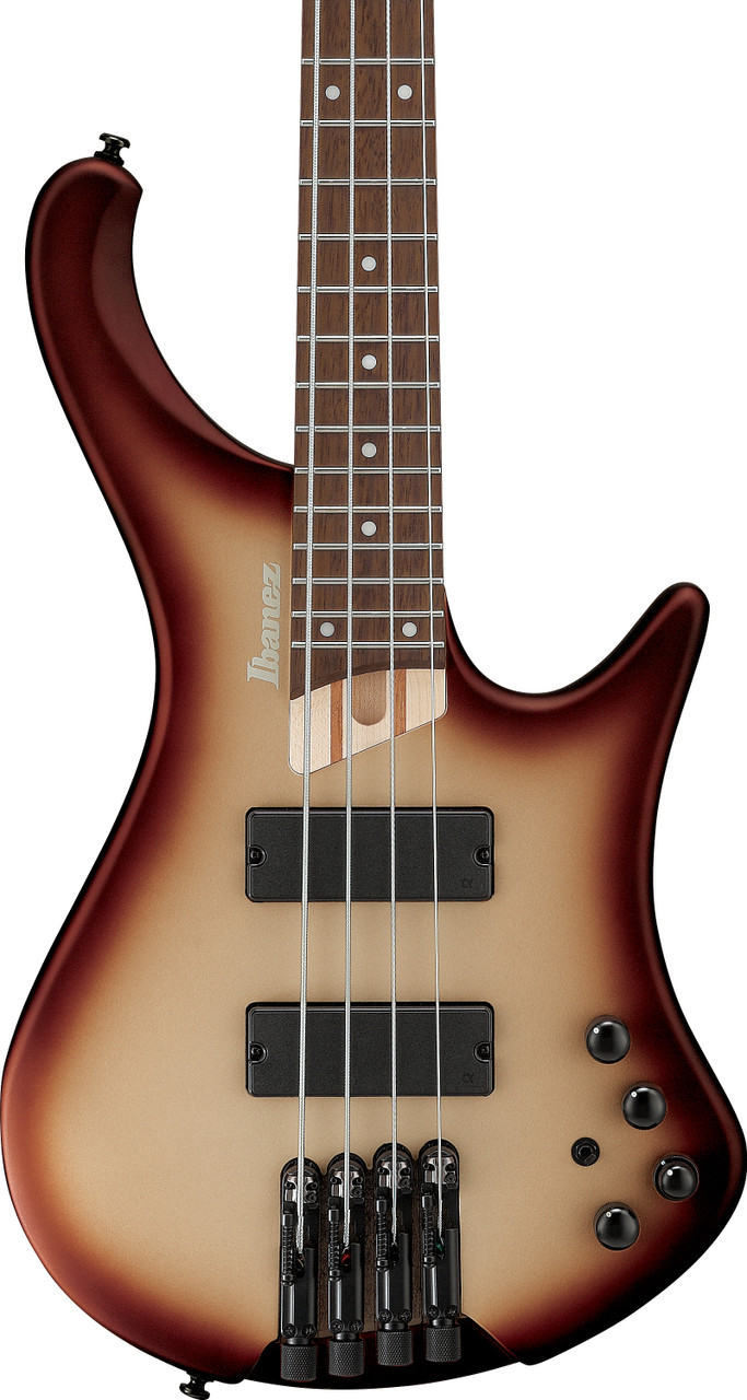 Ibanez EHB Ergonomic Headless Bass 4 String - Charred Champagne Burst Matte (EHB600CCM)
