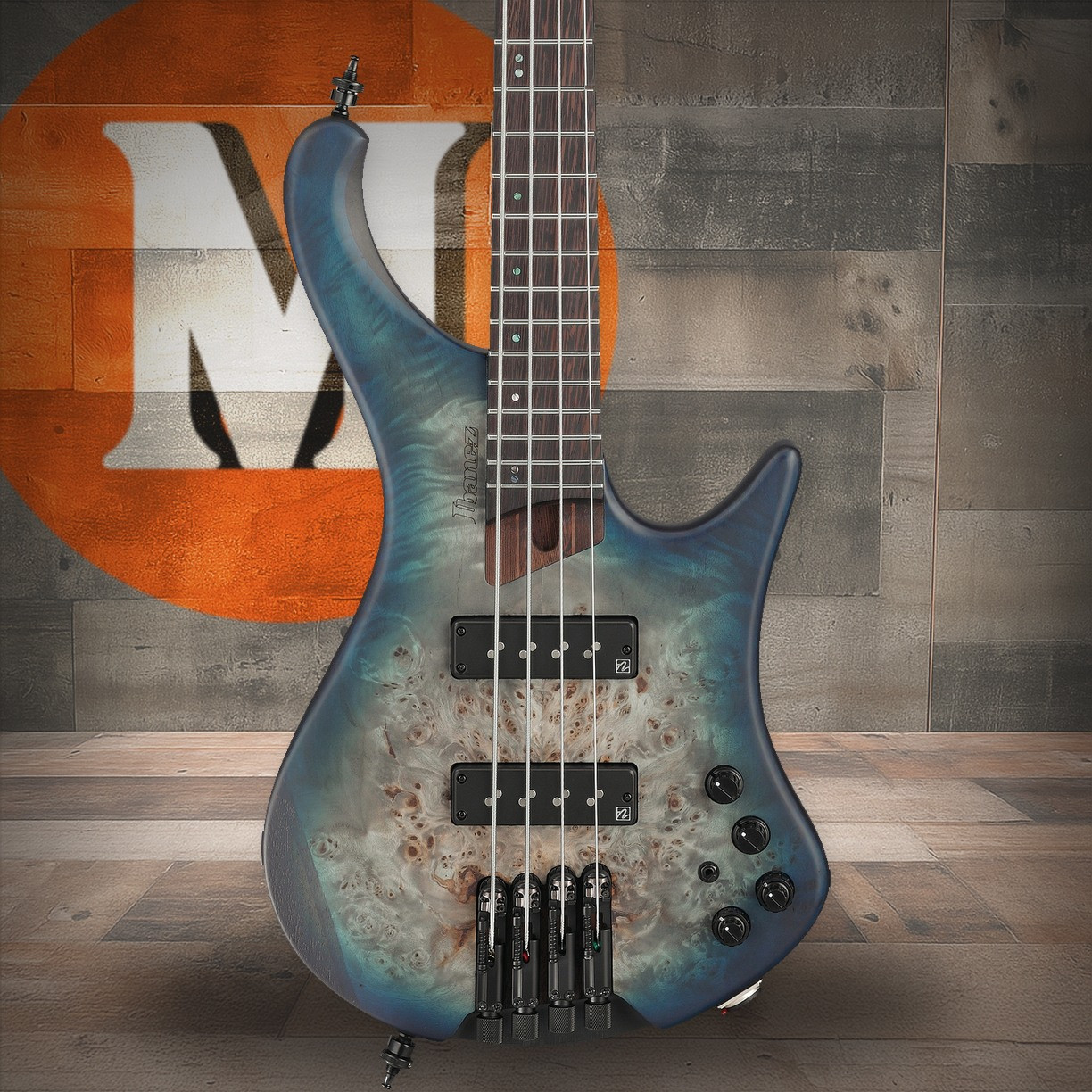 Ibanez EHB Ergonomic Headless Bass 4 String w/Bag - Cosmic Blue Starburst Flat (EHB1500CTF)