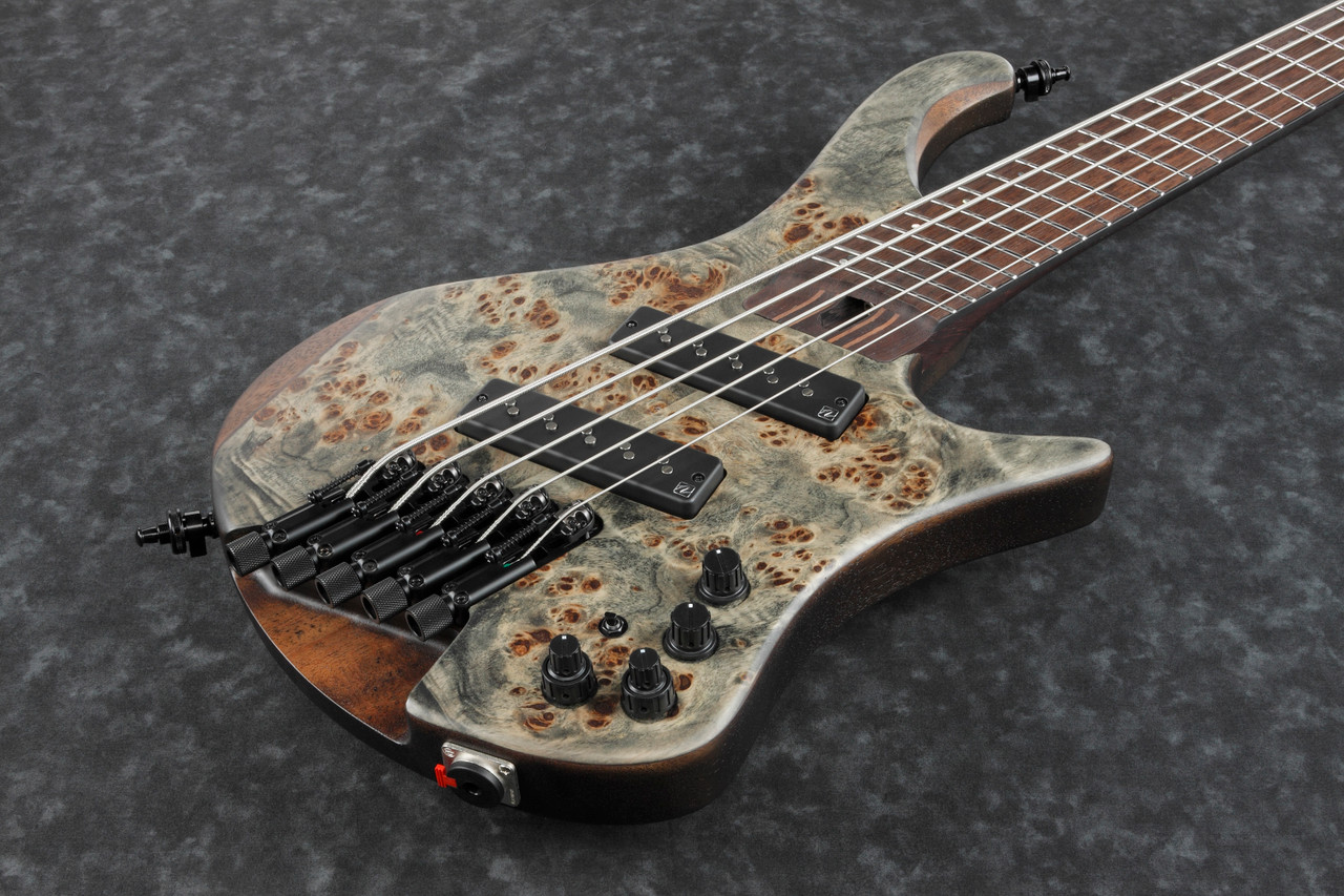Ibanez EHB Ergonomic Headless Bass 5 String w/Bag - Black Ice Flat (EHB1505MSBIF)