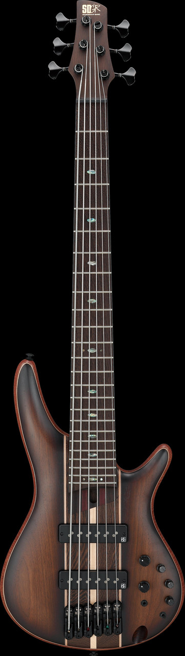 Ibanez SR Premium 6 String Electric Bass w/Bag  - Dual Mocha Burst Flat (SR1356BDUF)
