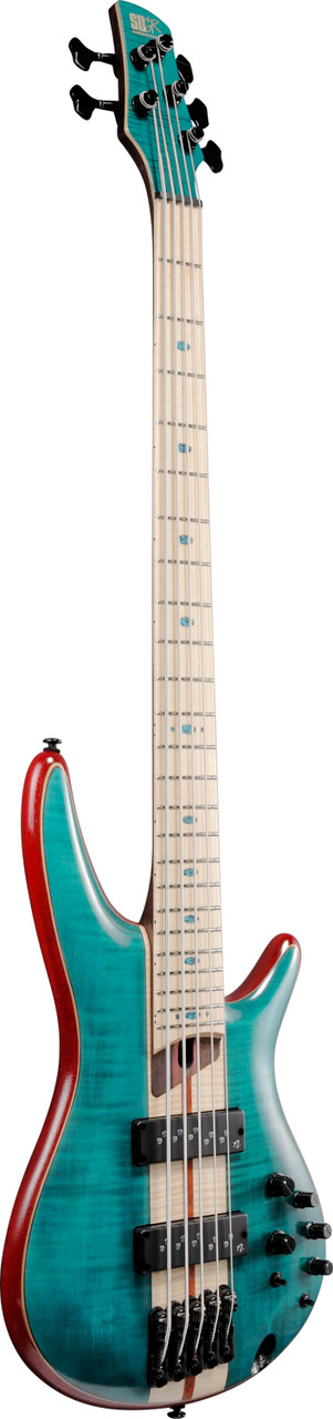 Ibanez SR Premium 5 String Electric Bass w/Bag  - Caribbean Green Low Gloss (SR1425BCGL)