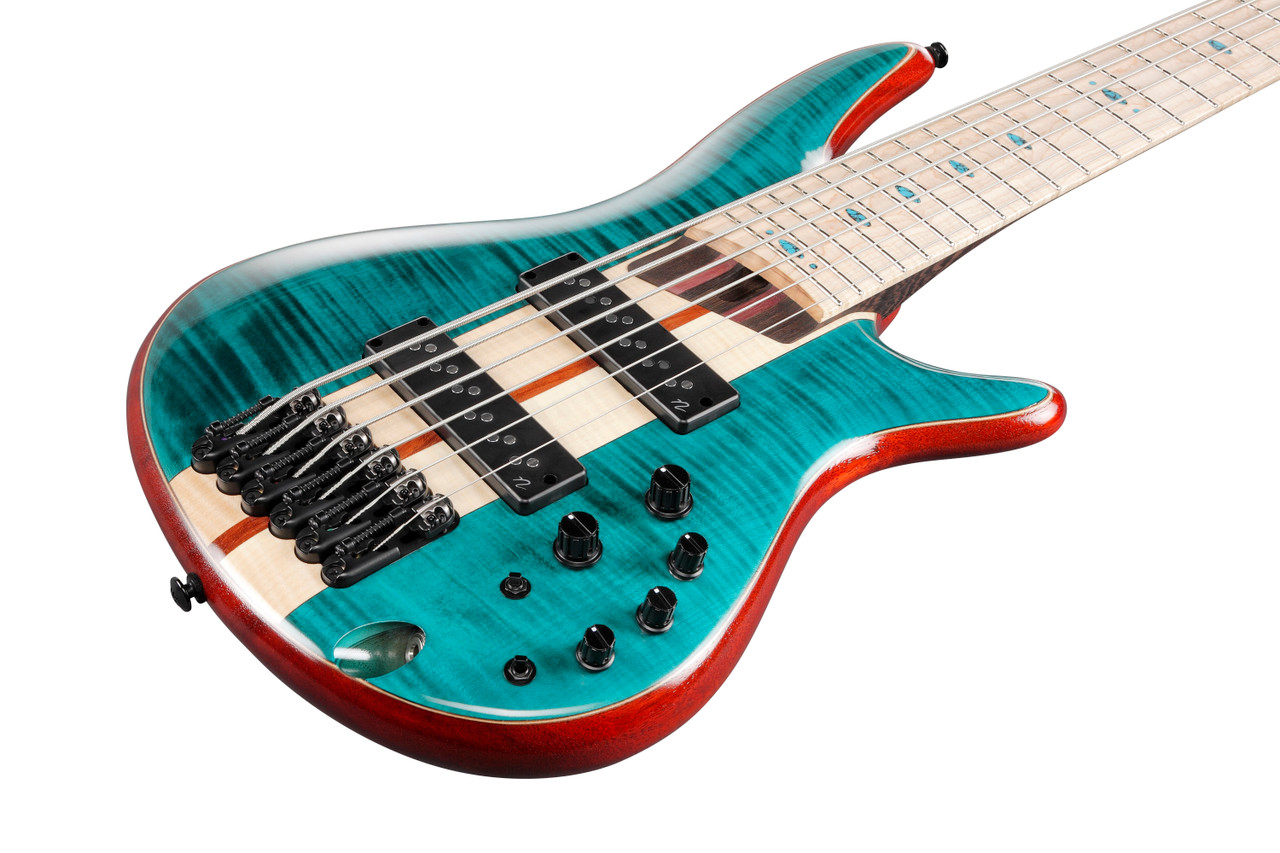 Ibanez SR Premium 6 String Electric Bass w/Bag  - Caribbean Green Low Gloss (SR1426BCGL)