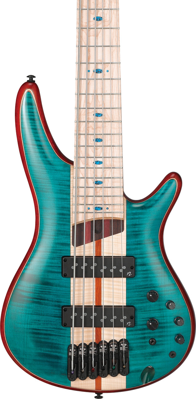 Ibanez SR Premium 6 String Electric Bass w/Bag  - Caribbean Green Low Gloss (SR1426BCGL)
