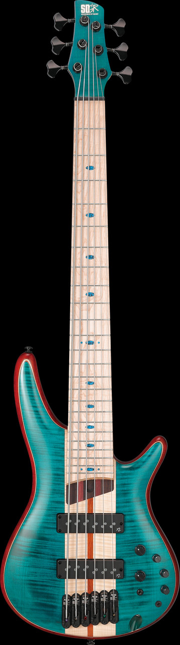 Ibanez SR Premium 6 String Electric Bass w/Bag  - Caribbean Green Low Gloss (SR1426BCGL)
