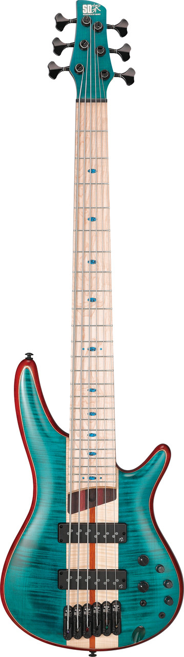 Ibanez SR Premium 6 String Electric Bass w/Bag  - Caribbean Green Low Gloss (SR1426BCGL)