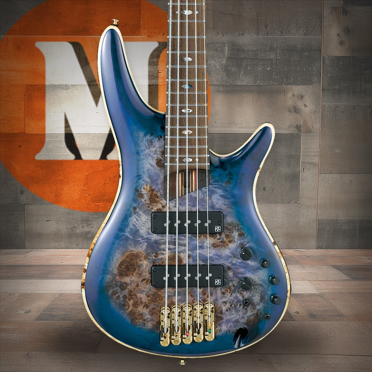 Ibanez SR Premium 5str Electric Bass w/Bag - Cerulean Blue Burst (SR2605CBB)|Musician Madness