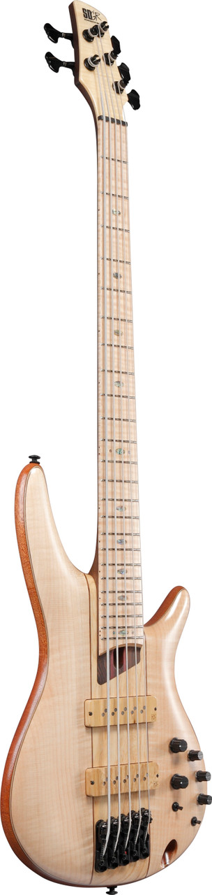 Ibanez SR Premium 5 String Electric Bass w/Bag  - Natural Low Gloss (SR5FMDX2NTL)