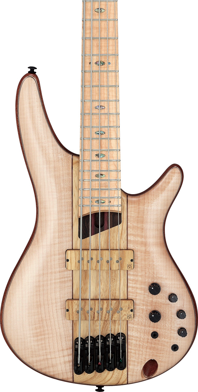 Ibanez SR Premium 5str Electric Bass w/Bag  - Natural Low Gloss (SR5FMDX2NTL)|Musician Madness