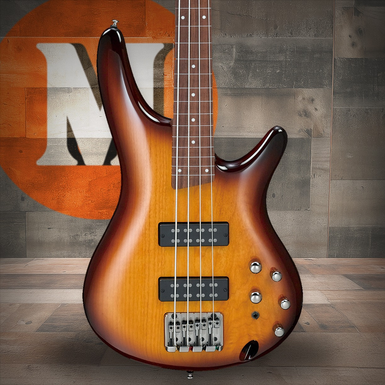 Ibanez SR Standard 4 String Electric Bass - Fretless - Brown Burst (SR370EFBBT)