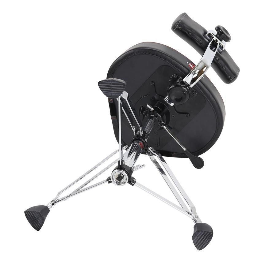 Gibraltar 9000 Series 16 Hydraulic Cordura Saddle Drum Throne with Backrest (9808HMB) | Musician Madness