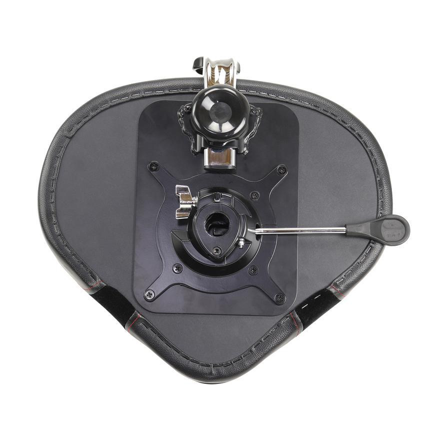 Gibraltar 9000 Series 16 Hydraulic Cordura Saddle Drum Throne with Backrest (9808HMB) | Musician Madness