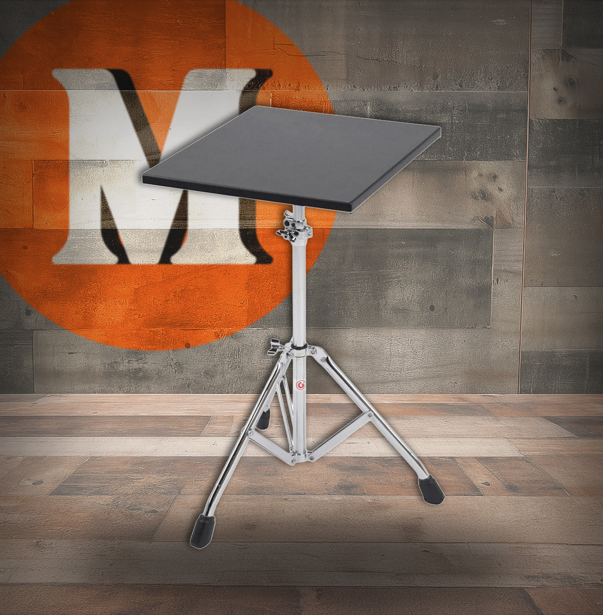 Gibraltar Workstation Elliptical Leg Base 2-Tier Stand with 15 inch. x 18 inch. Mounted Table (77WKST)|Musician Madness
