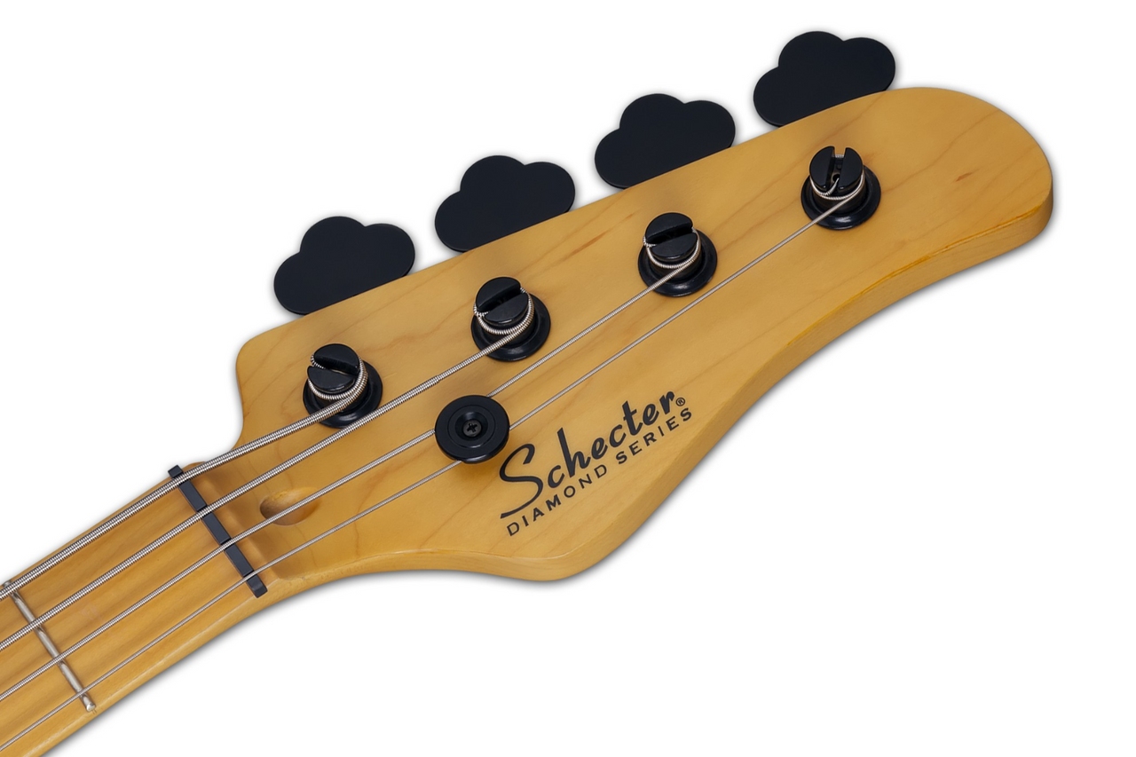 Schecter Model-T Session – Aged Natural Satin (2848) featuring swamp ash construction, passive pickups, smooth satin finish, and a vintage-inspired design built for versatile studio and live bass performance.