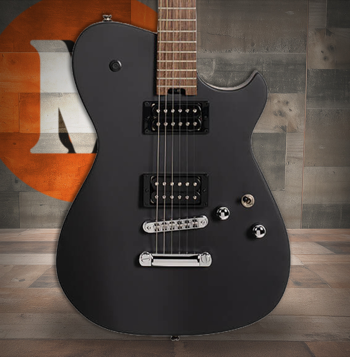 Cort Manson MBM-2H  Electric Guitar - Satin Black (MBM2HBLACK) | Musician Madness