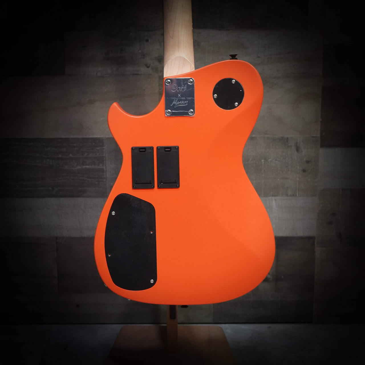 Cort MBM-2 Manson Electric Guitar w/ Kaoss Pad and Sustainiac Electric Guitar w/ Hard Case - Orange Dreamcicle