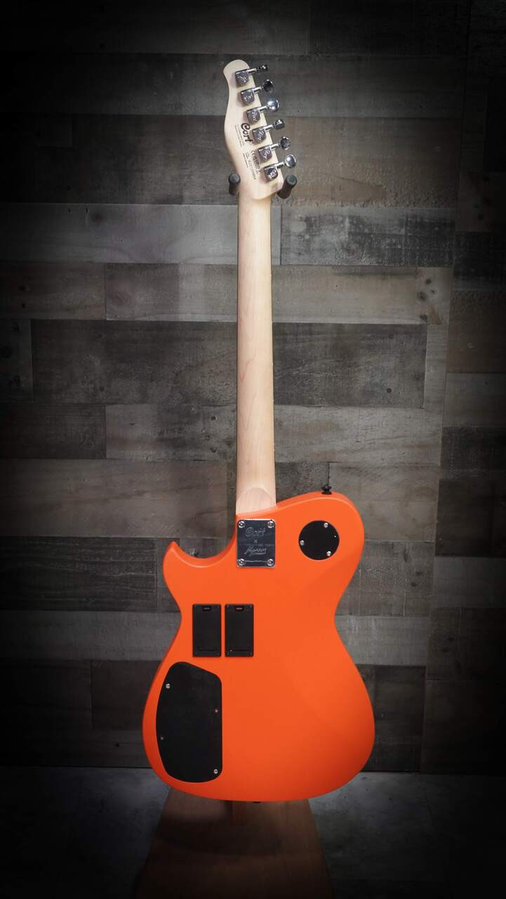 Cort MBM-2 Manson Electric Guitar w/ Kaoss Pad and Sustainiac Electric Guitar w/ Hard Case - Orange Dreamcicle