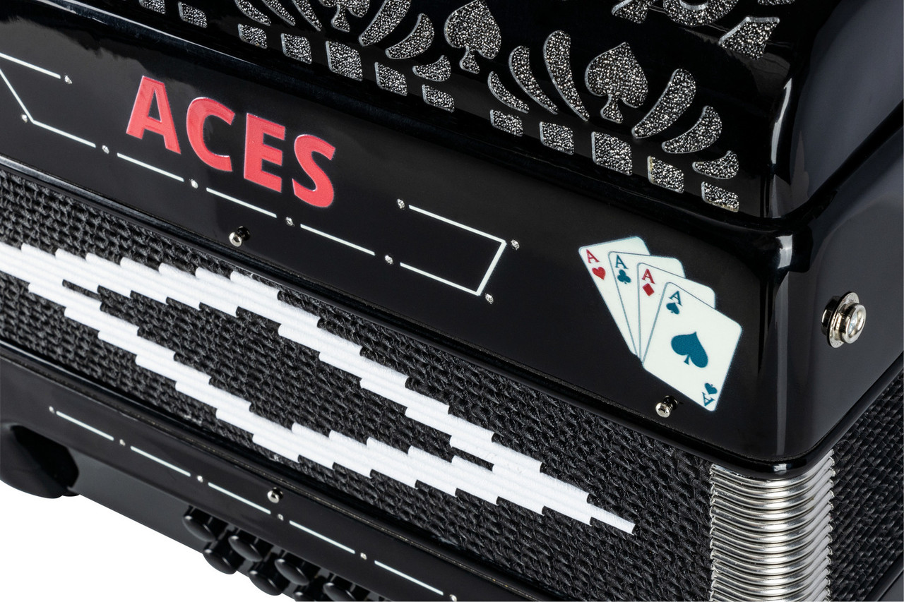 Hohnica Aces Accordion 3-Register EAD Tone - Black (ACES II EBK