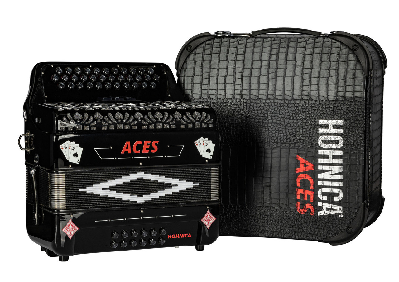 Hohnica Aces Accordion 3-Register EAD Tone - Black (ACES II EBK) | Musician Madness