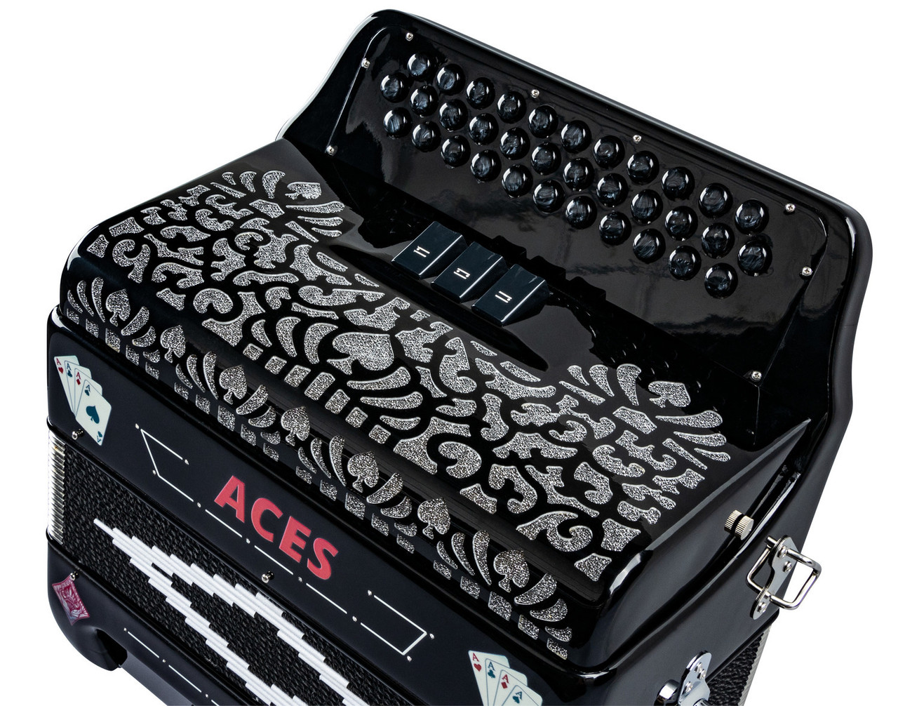 Hohnica Aces Accordion 3-Register EAD Tone - Black (ACES II EBK) | Musician Madness