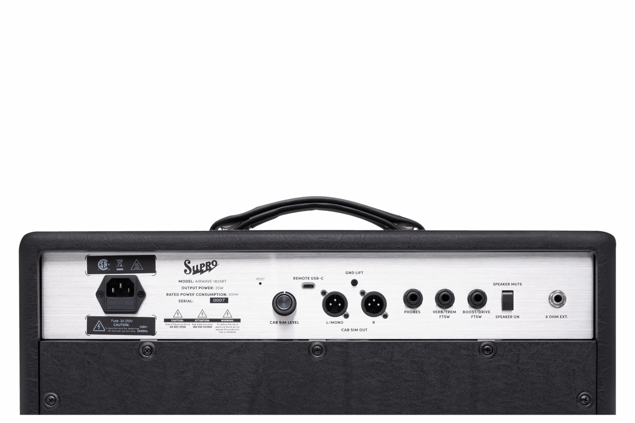 Supro Airwave 1x12 Combo - Black & Cream (1825RT) | Musician Madness