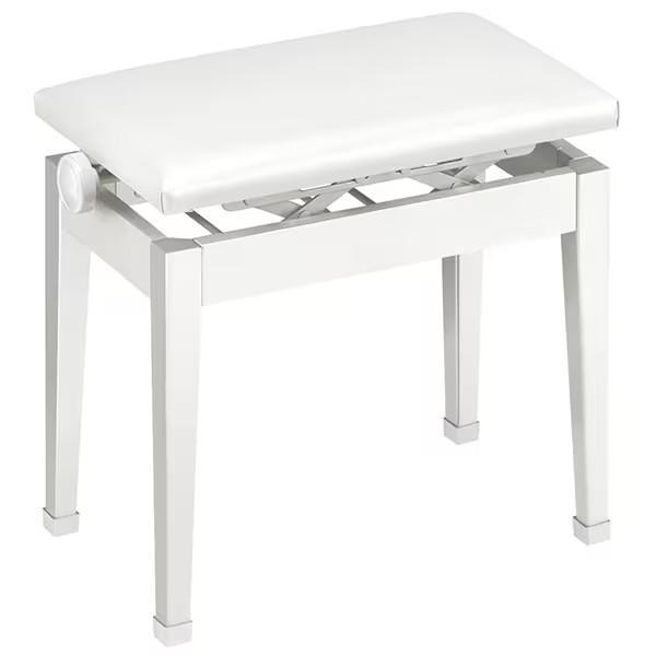 Casio CB-30WE White Height-Adjustable Metal Artist Bench (CB-30WE) | Musician Madness