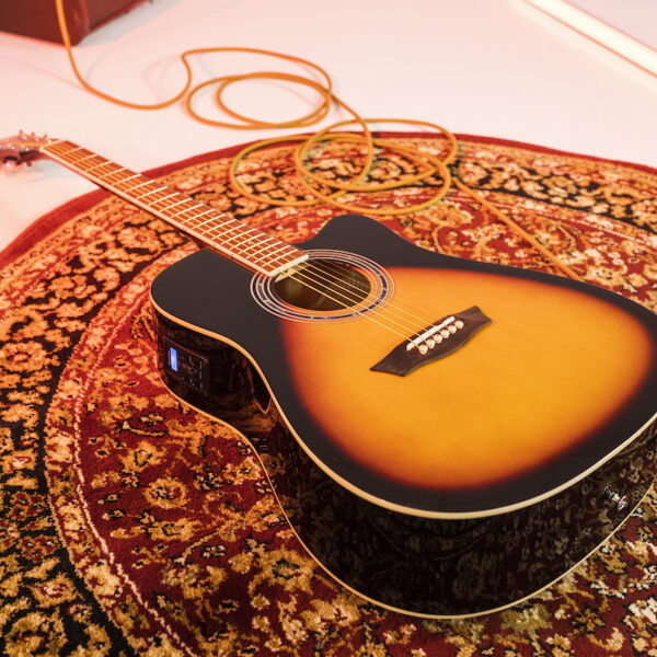 Washburn WA90CEVSB Dreadnought Acoustic Electric Guitar - Tobacco Burst (WA90CEVSB-U)
