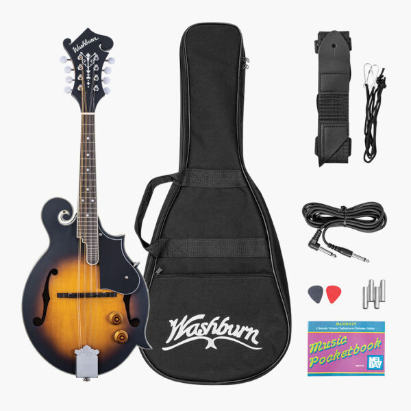 Washburn M3E Pack American Series F-Style Mandolin Pack - Sunburst (M3EK-A-U)