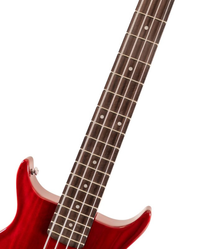 Washburn SB4R Wing Series Scavenger Electric Bass. Trans Red (SB4R-U) | Musician Madness