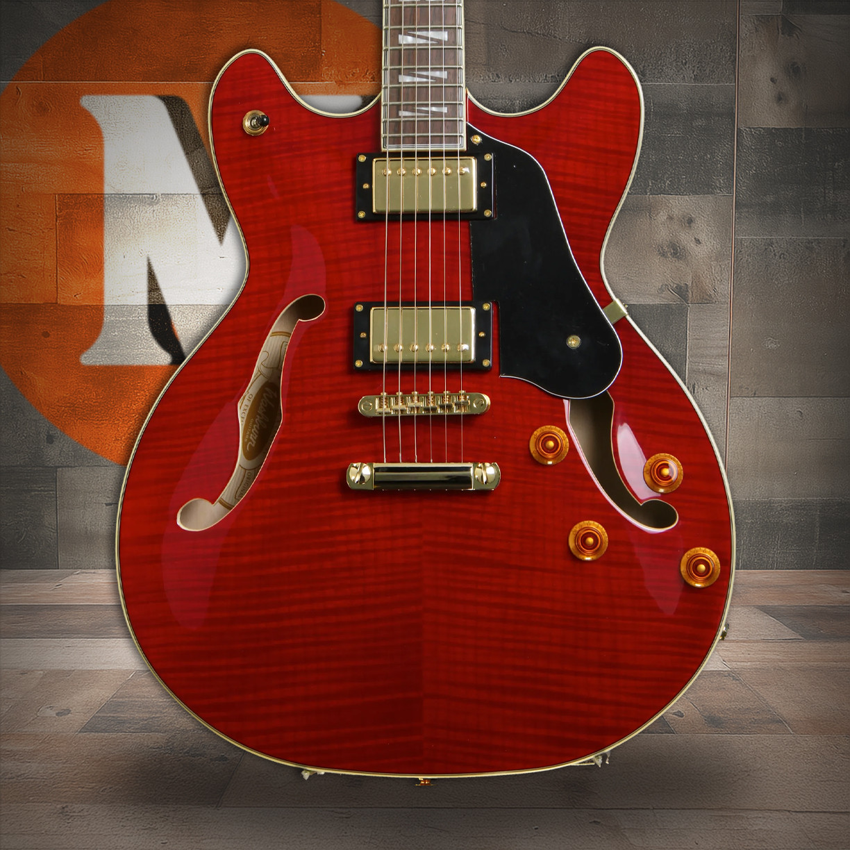 Washburn SH35TR Wing Series Semi Hollow Electric Guitar w/Gigbag - Trans Red (SH35TR-U)|Musician Madness