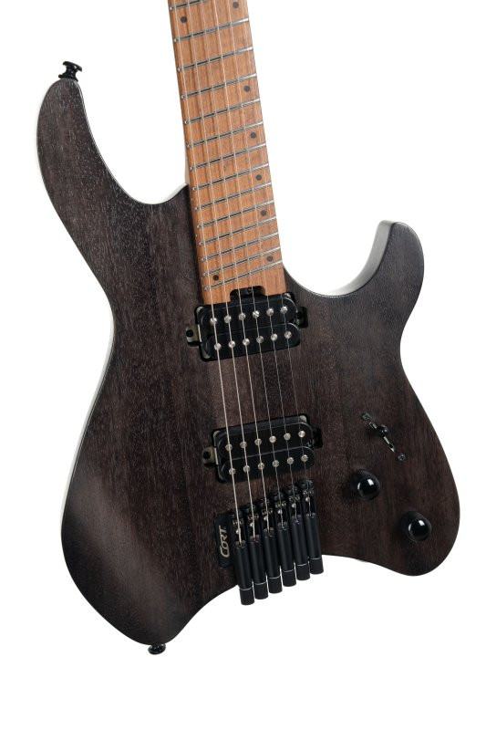  Cort Space 6GTR Multi-Scale Electric Guitar w/Gig-bag - Semi Gloss Trans Black (SPACEG6MSSGTK-U)