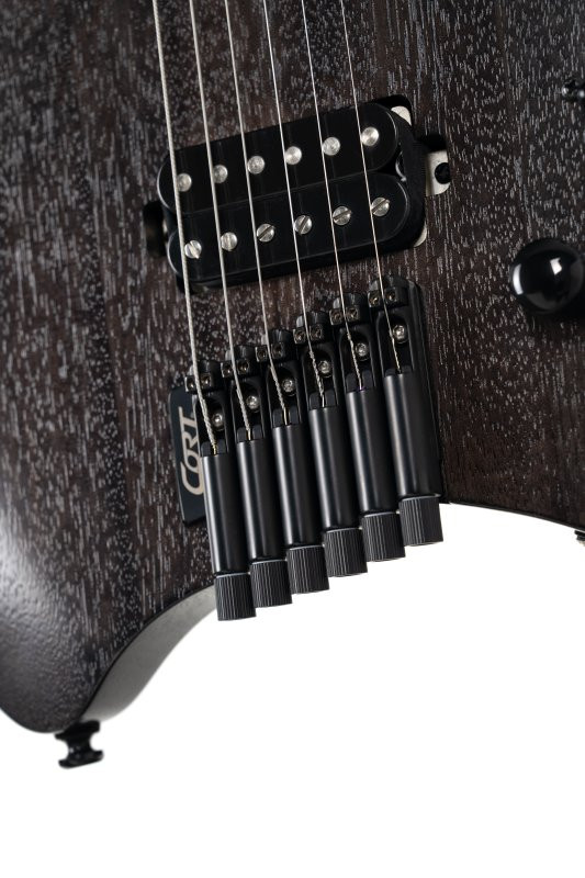  Cort Space 6GTR Multi-Scale Electric Guitar w/Gig-bag - Semi Gloss Trans Black (SPACEG6MSSGTK-U)