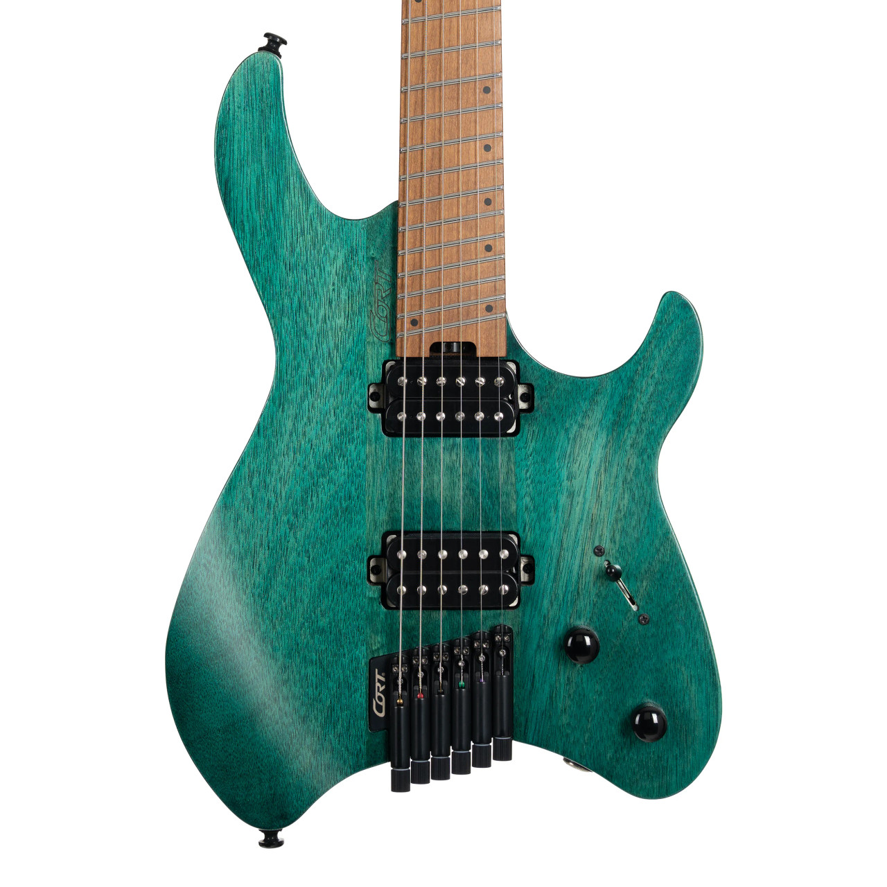 Cort Space 6GTR Multi-Scale Electric Guitar w/Gig-Bag - Semi Gloss Turquoise (SPACEG6MSSGTQ-U)
