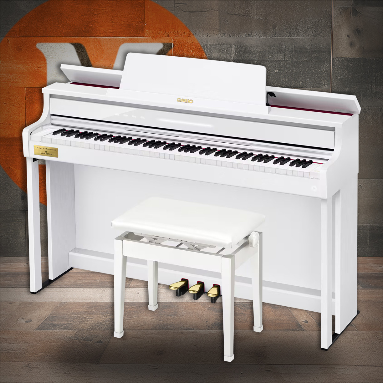Casio AP-750 Digital Cabinet Piano - White (AP750WE)