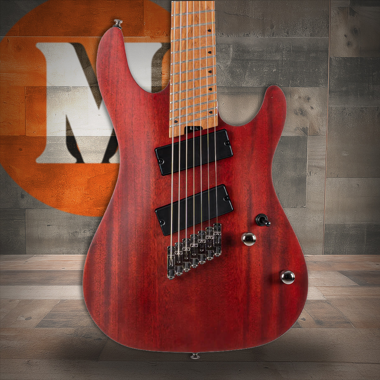 Cort KX Series Multi-Scale 7-String Electric Guitar - Open Open Pore Mahogany (KX307MSOPM-U)
