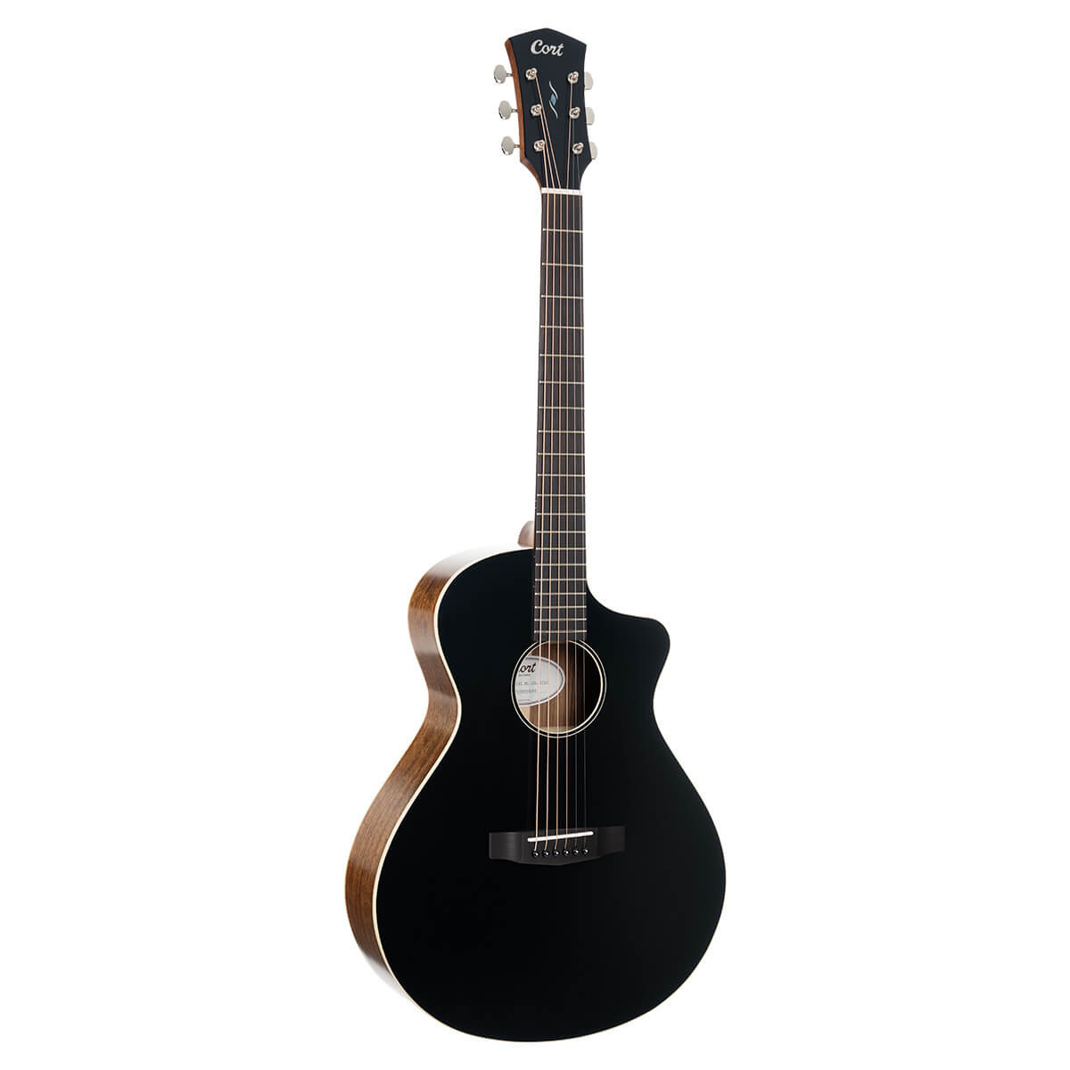 Cort CORE-MC Ovangkol Acoustic-Electric Guitar w/ Gig-Bag - Black Top Semi Gloss (COREMCBTSG-U) | Musician Madness
